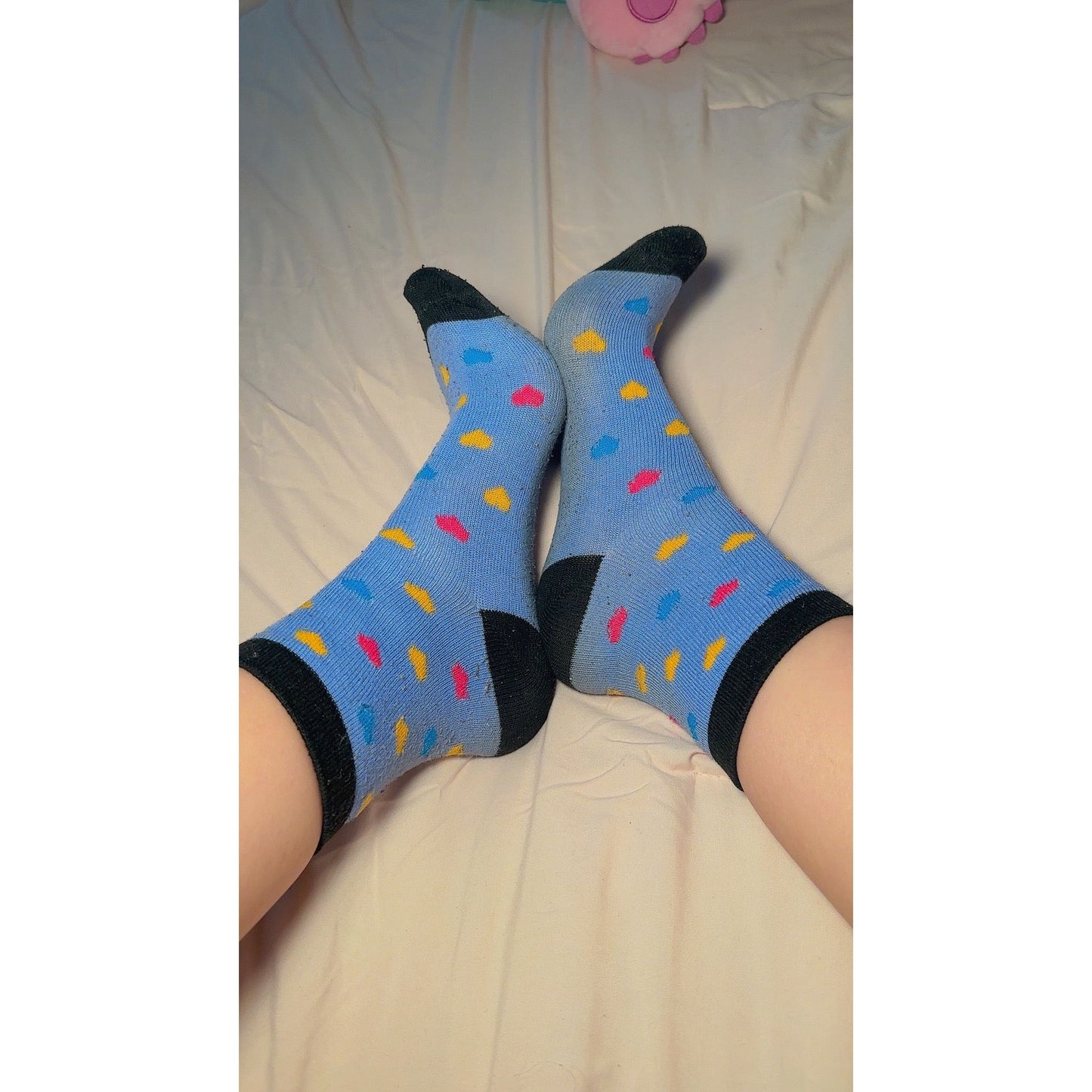 Blue Candy Hearts Socks